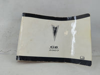 2007 Pontiac G6 Owners Manual Book Guide P/N:15864101 A OEM Used Auto Parts - Oemusedautoparts1.com