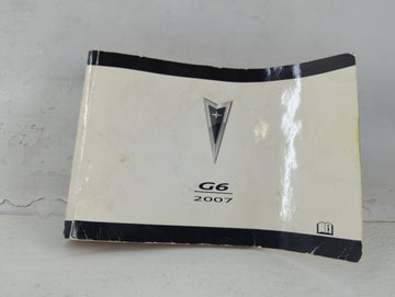 2007 Pontiac G6 Owners Manual Book Guide P/N:15864101 A OEM Used Auto Parts - Oemusedautoparts1.com