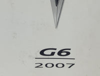 2007 Pontiac G6 Owners Manual Book Guide P/N:15864101 A OEM Used Auto Parts - Oemusedautoparts1.com