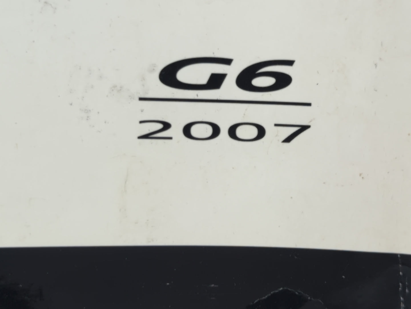 2007 Pontiac G6 Owners Manual Book Guide P/N:15864101 A OEM Used Auto Parts - Oemusedautoparts1.com