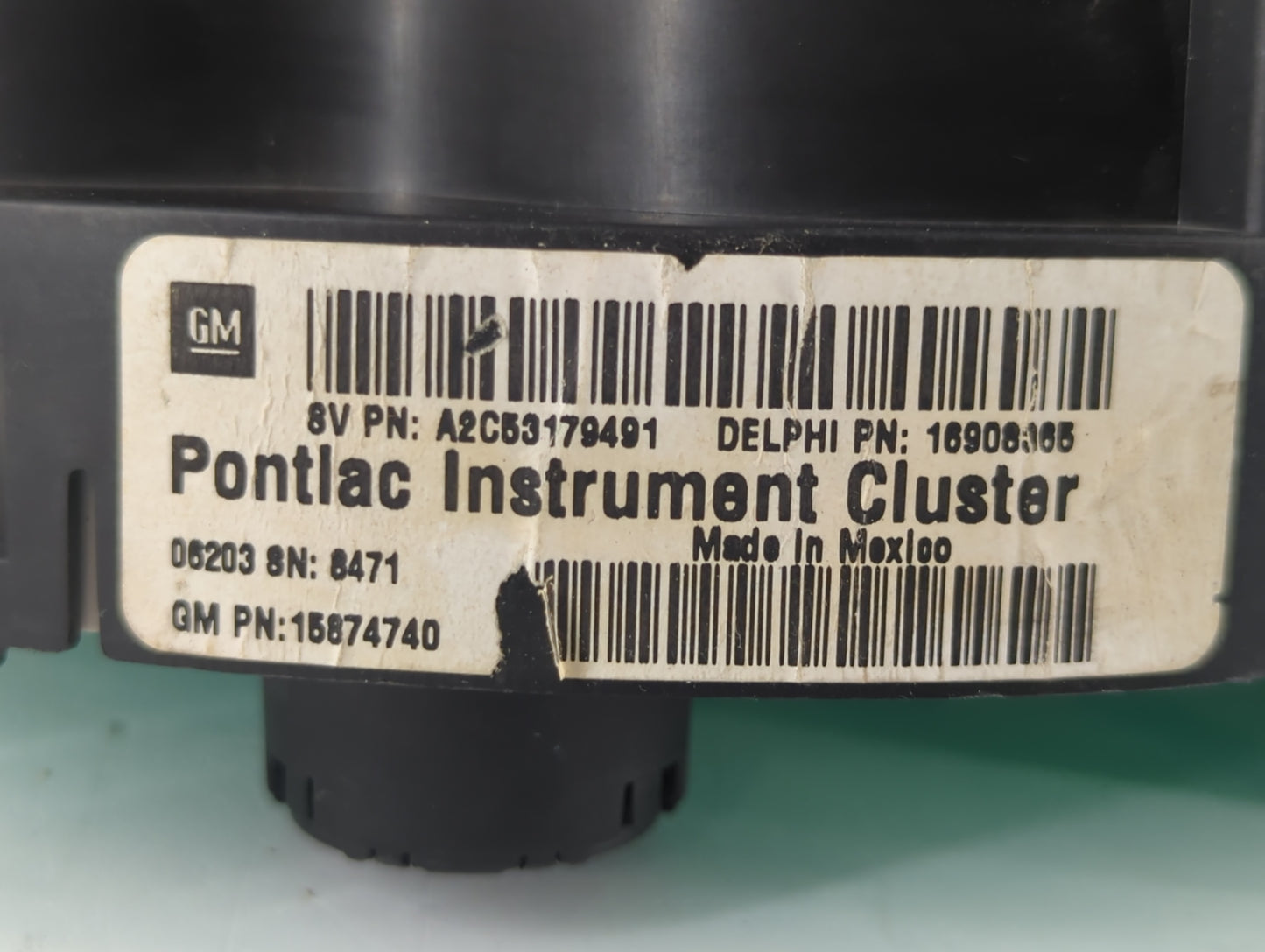 2007 Pontiac G6 Instrument Cluster Speedometer Gauges P/N:16908365 15874740, A2C53179491 Fits OEM Used Auto Parts - Oemuseda