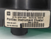 2007 Pontiac G6 Instrument Cluster Speedometer Gauges P/N:16908365 15874740, A2C53179491 Fits OEM Used Auto Parts - Oemuseda