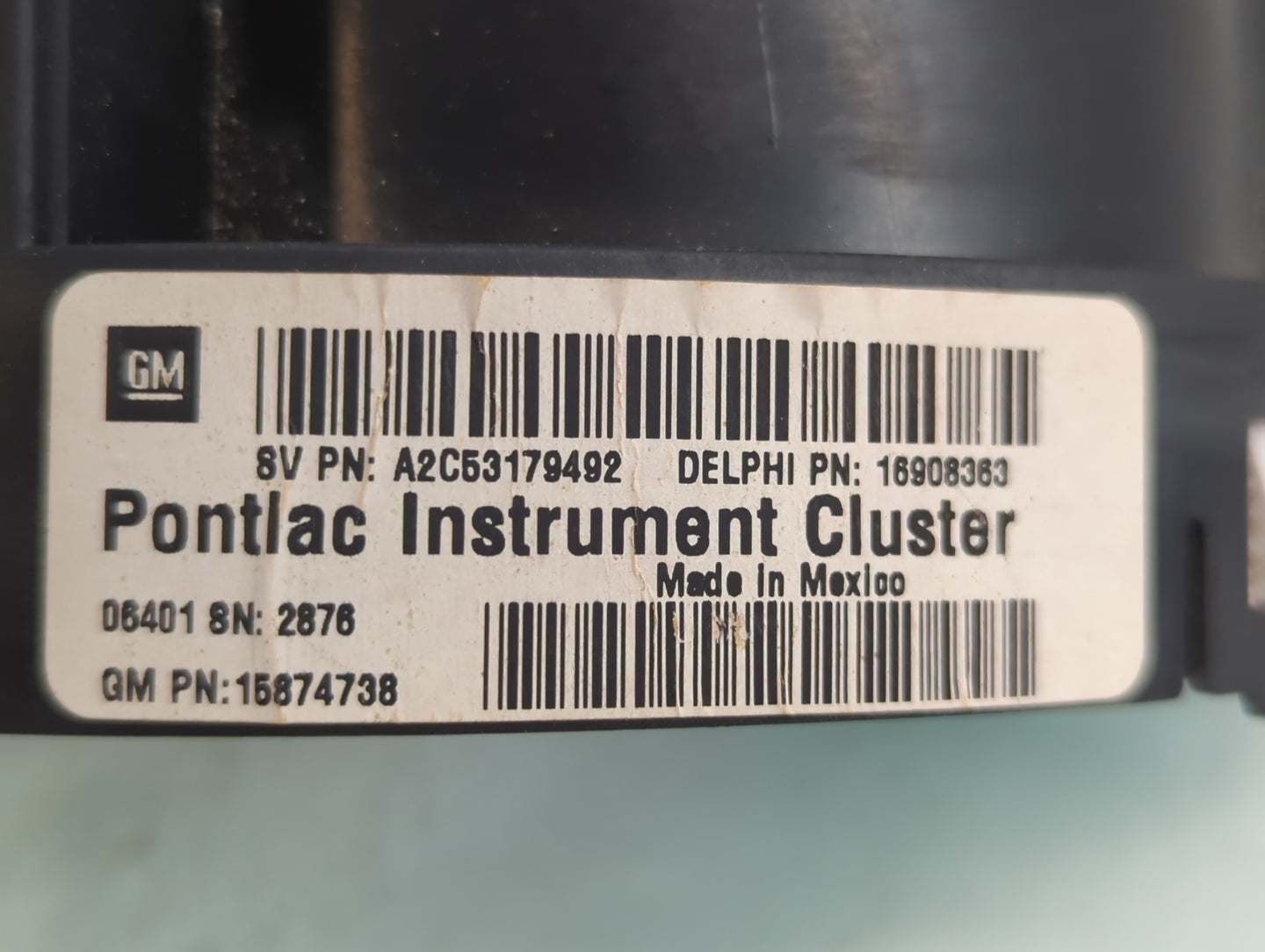 2007 Pontiac G6 Instrument Cluster Speedometer Gauges P/N:15874738 Fits OEM Used Auto Parts - Oemusedautoparts1.com