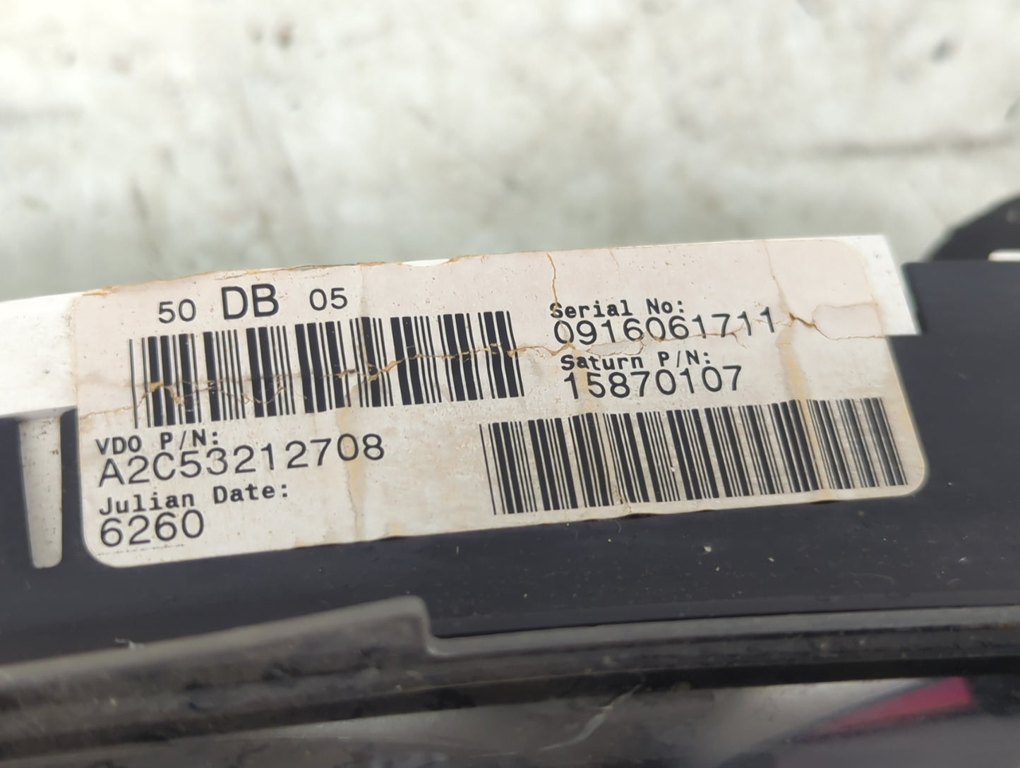 2007 Saturn Ion Instrument Cluster Speedometer Gauges P/N:15870107 A2C53212708 Fits OEM Used Auto Parts - Oemusedautoparts1.
