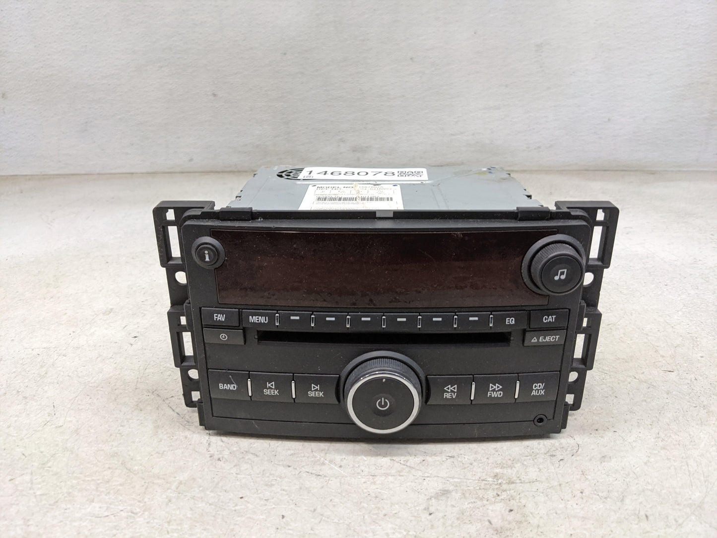 2006-2007 Saturn Ion Radio AM FM Cd Player Receiver Replacement P/N:15878975 GQ-JG166Y Fits Fits 2006 2007 OEM Used Auto Par