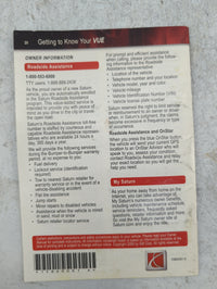 2007 Saturn Vue Owners Manual Book Guide OEM Used Auto Parts - Oemusedautoparts1.com