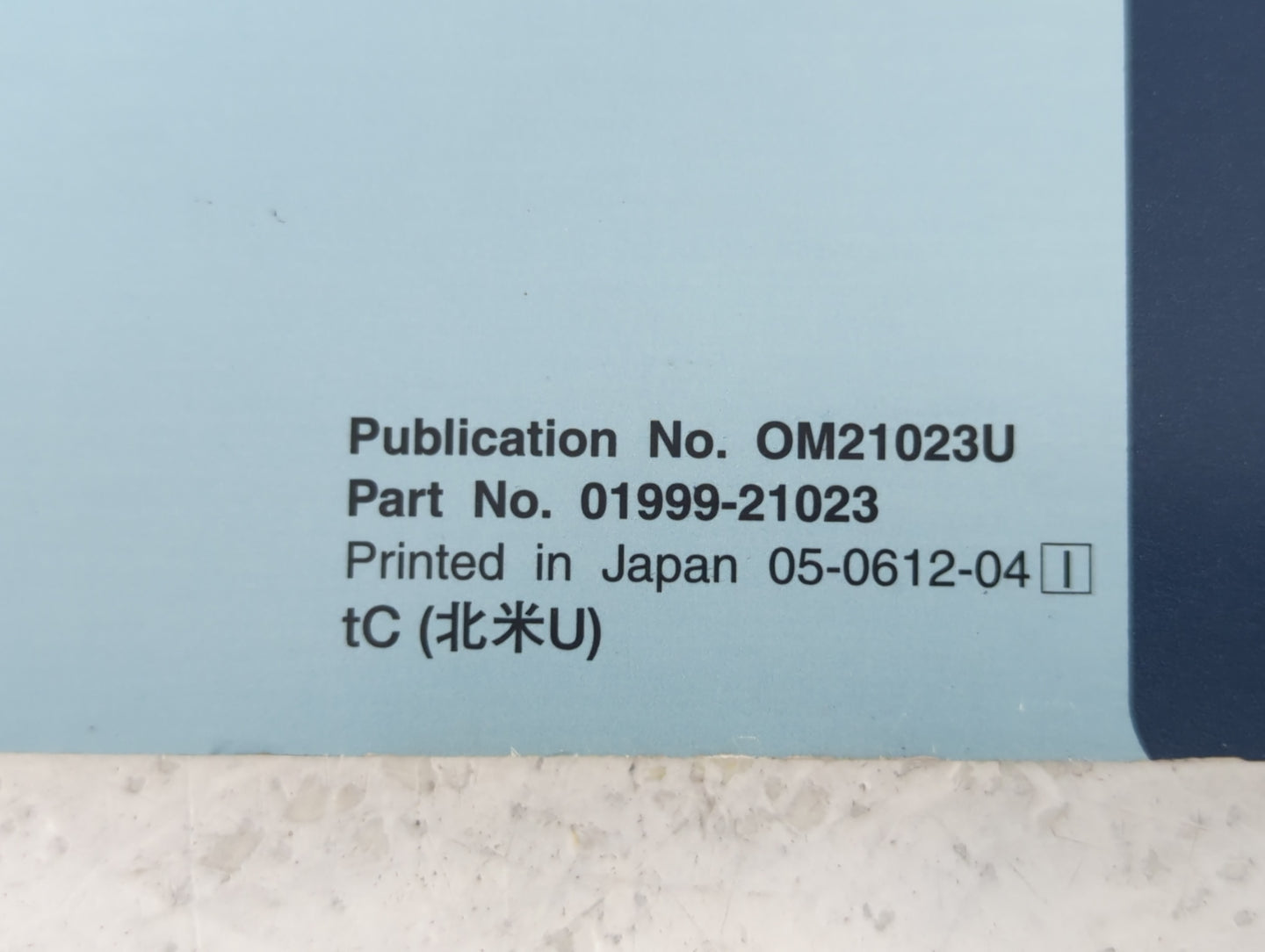 2007 Scion Tc Owners Manual Book Guide P/N:01999-21023 OEM Used Auto Parts - Oemusedautoparts1.com