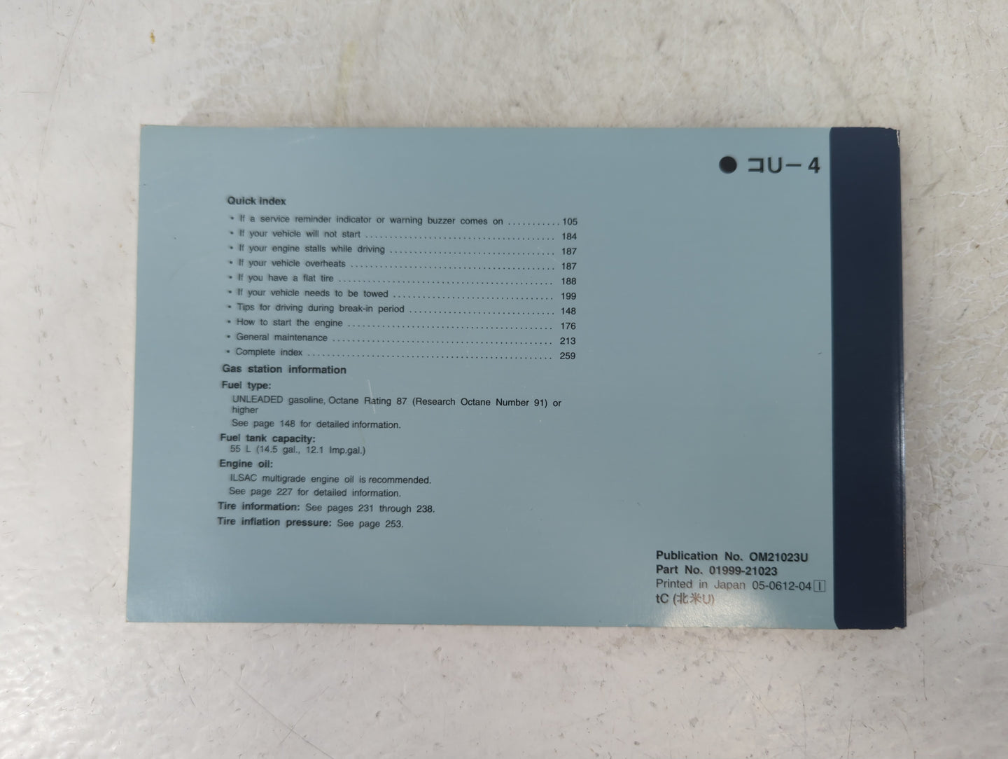 2007 Scion Tc Owners Manual Book Guide P/N:01999-21023 OEM Used Auto Parts - Oemusedautoparts1.com