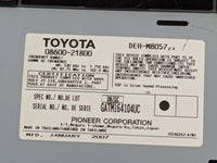 2006-2007 Scion Tc Radio AM FM Cd Player Receiver Replacement P/N:DEH-M8057ZT 08600-21800, GATM164104UC, T1807 Fits Fits 200