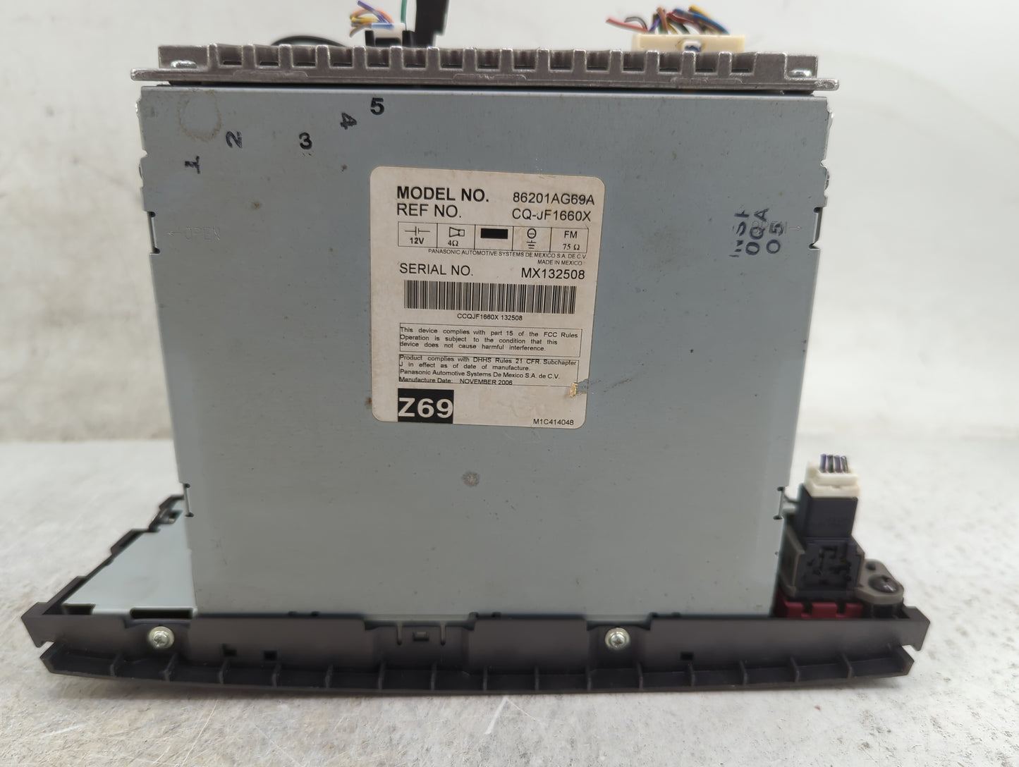 2007-2009 Subaru Legacy Radio AM FM Cd Player Receiver Replacement P/N:86201AG69A CQ-JF1660X, P-204UN Fits Fits 2007 2008 20