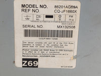 2007-2009 Subaru Legacy Radio AM FM Cd Player Receiver Replacement P/N:86201AG69A CQ-JF1660X, P-204UN Fits Fits 2007 2008 20