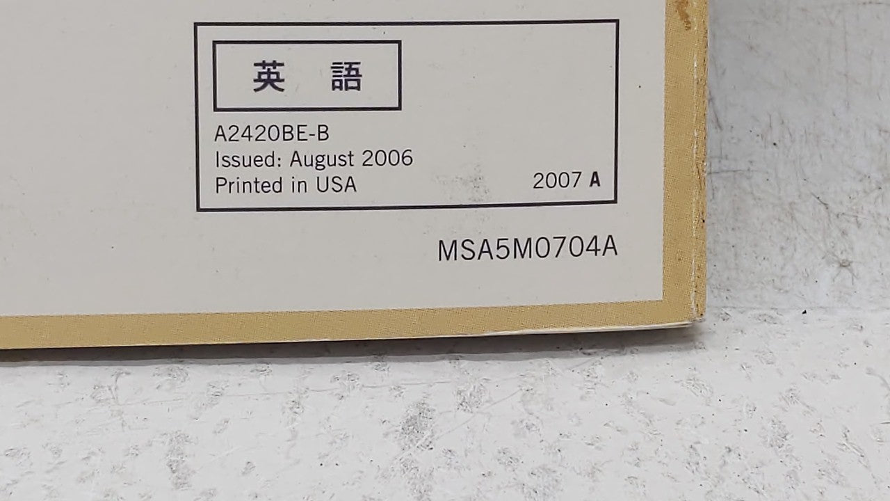 2007 Subaru Legacy Owners Manual Book Guide OEM Used Auto Parts - Oemusedautoparts1.com