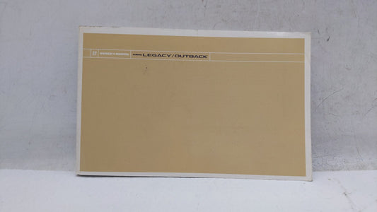 2007 Subaru Legacy Owners Manual Book Guide OEM Used Auto Parts - Oemusedautoparts1.com