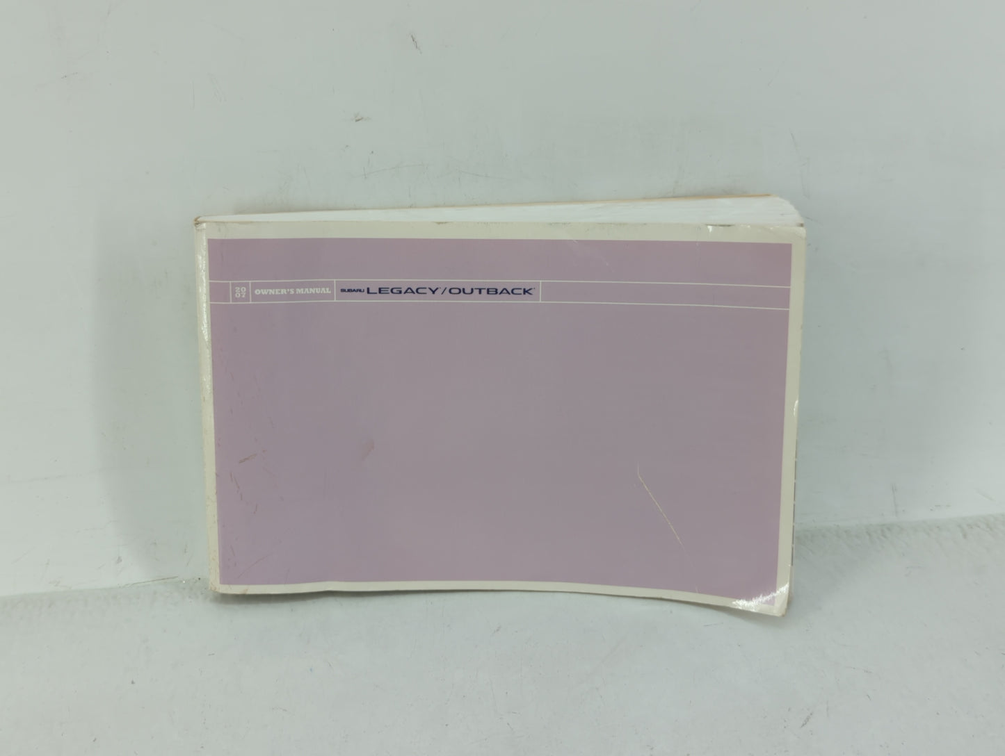 2007 Subaru Legacy Owners Manual Book Guide OEM Used Auto Parts - Oemusedautoparts1.com