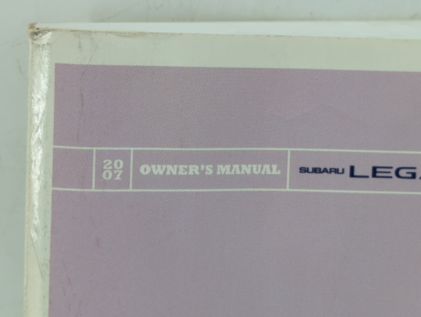2007 Subaru Legacy Owners Manual Book Guide OEM Used Auto Parts - Oemusedautoparts1.com