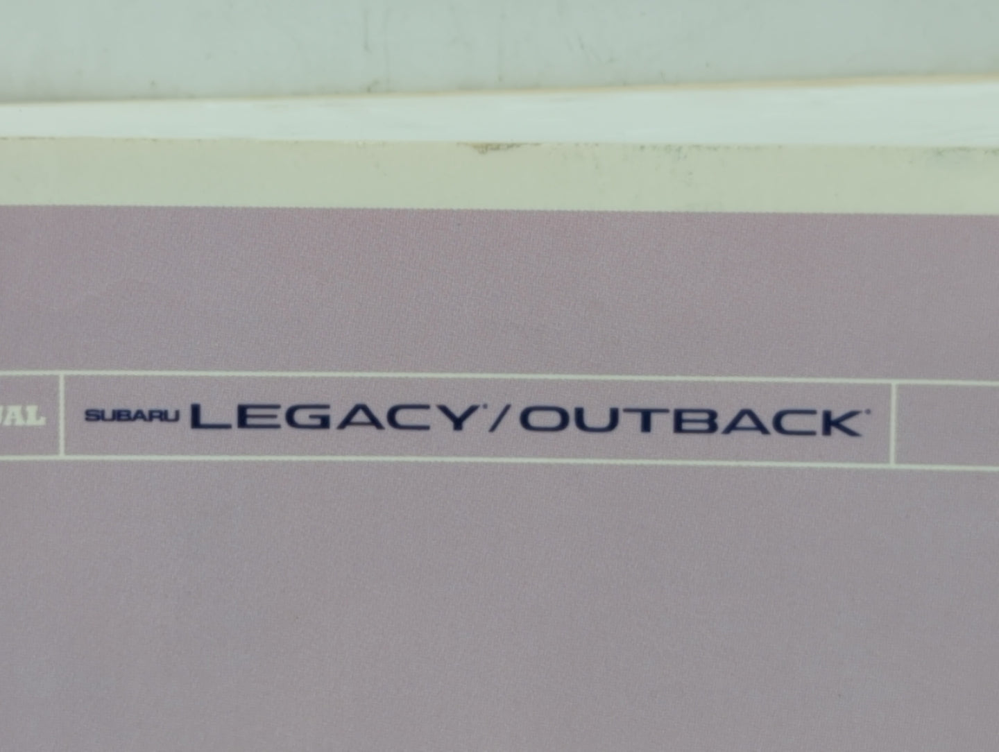 2007 Subaru Legacy Owners Manual Book Guide OEM Used Auto Parts - Oemusedautoparts1.com