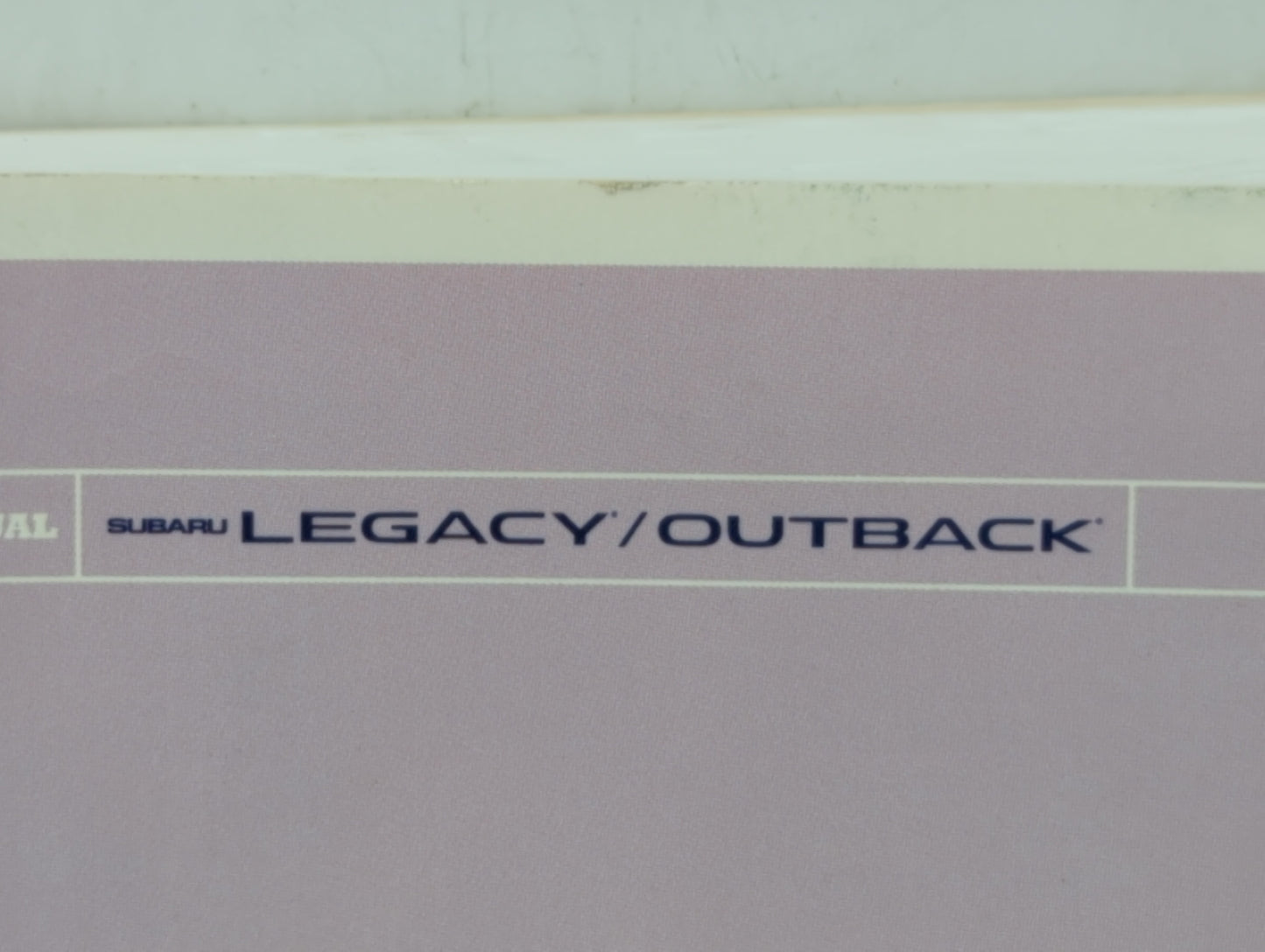 2007 Subaru Legacy Owners Manual Book Guide OEM Used Auto Parts - Oemusedautoparts1.com