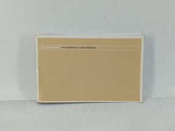 2007 Subaru Legacy Owners Manual Book Guide OEM Used Auto Parts - Oemusedautoparts1.com