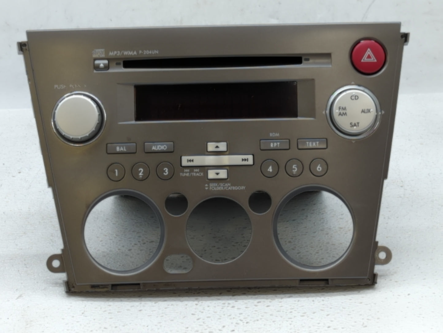 2007-2009 Subaru Legacy Radio AM FM Cd Player Receiver Replacement P/N:86201AG72A 86201AG69B, 86201AG69A Fits Fits 2007 2008