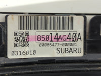 2007 Subaru Legacy Instrument Cluster Speedometer Gauges P/N:85014AG40A 85014AG39A Fits OEM Used Auto Parts - Oemusedautopar