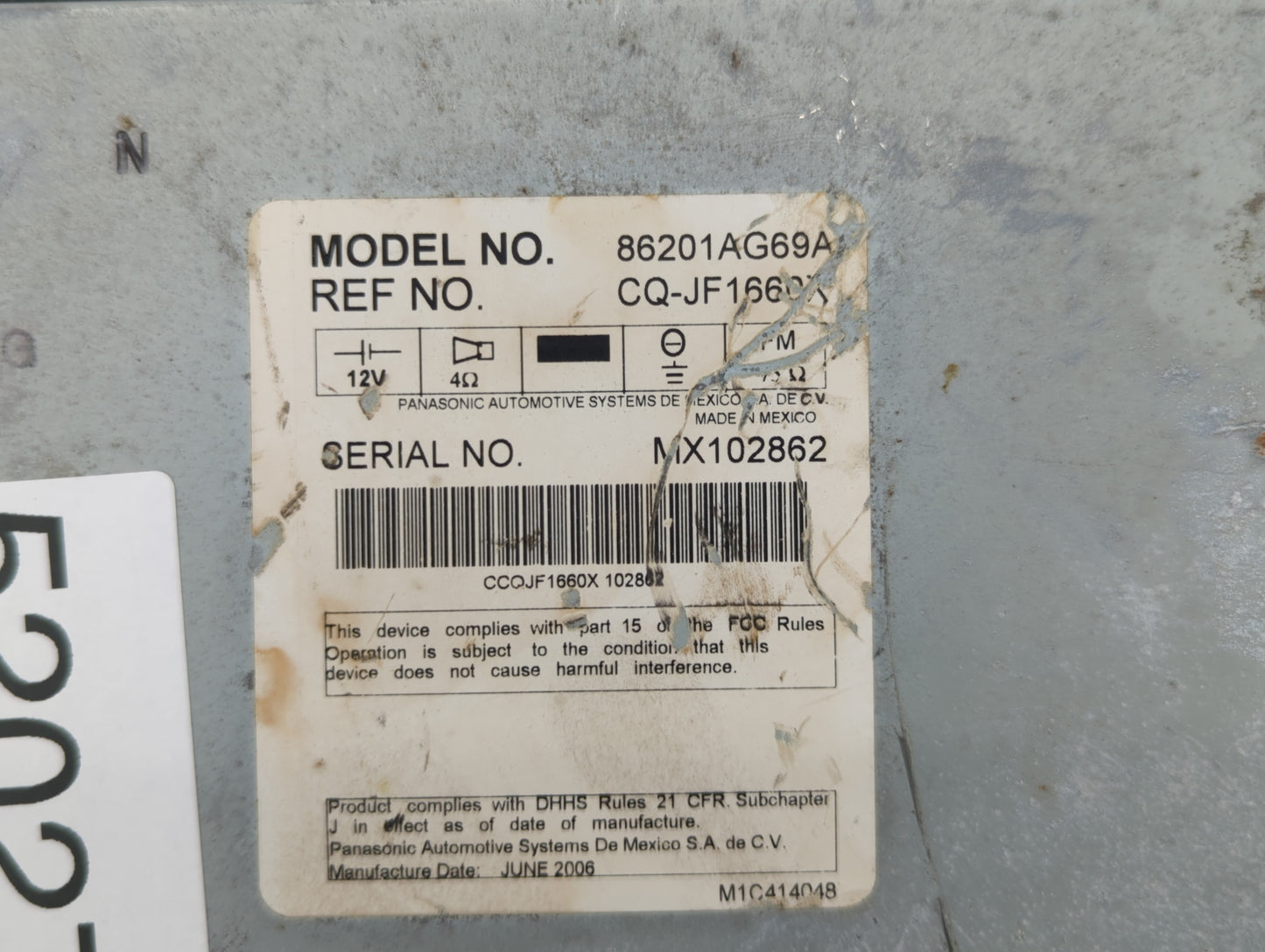 2007-2009 Subaru Legacy Am Fm Cd Player Radio Receiver - Oemusedautoparts1.com