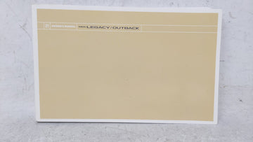2007 Subaru Legacy Owners Manual Book Guide OEM Used Auto Parts - Oemusedautoparts1.com