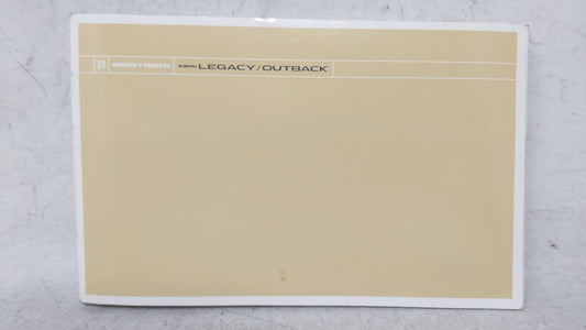 2007 Subaru Legacy Owners Manual Book Guide OEM Used Auto Parts - Oemusedautoparts1.com