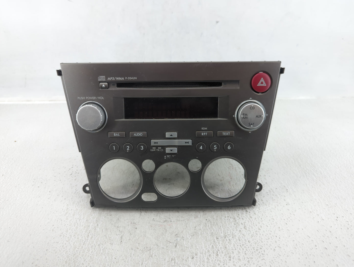 2007-2009 Subaru Legacy Radio AM FM Cd Player Receiver Replacement P/N:86201AG69A Fits Fits 2007 2008 2009 OEM Used Auto Par