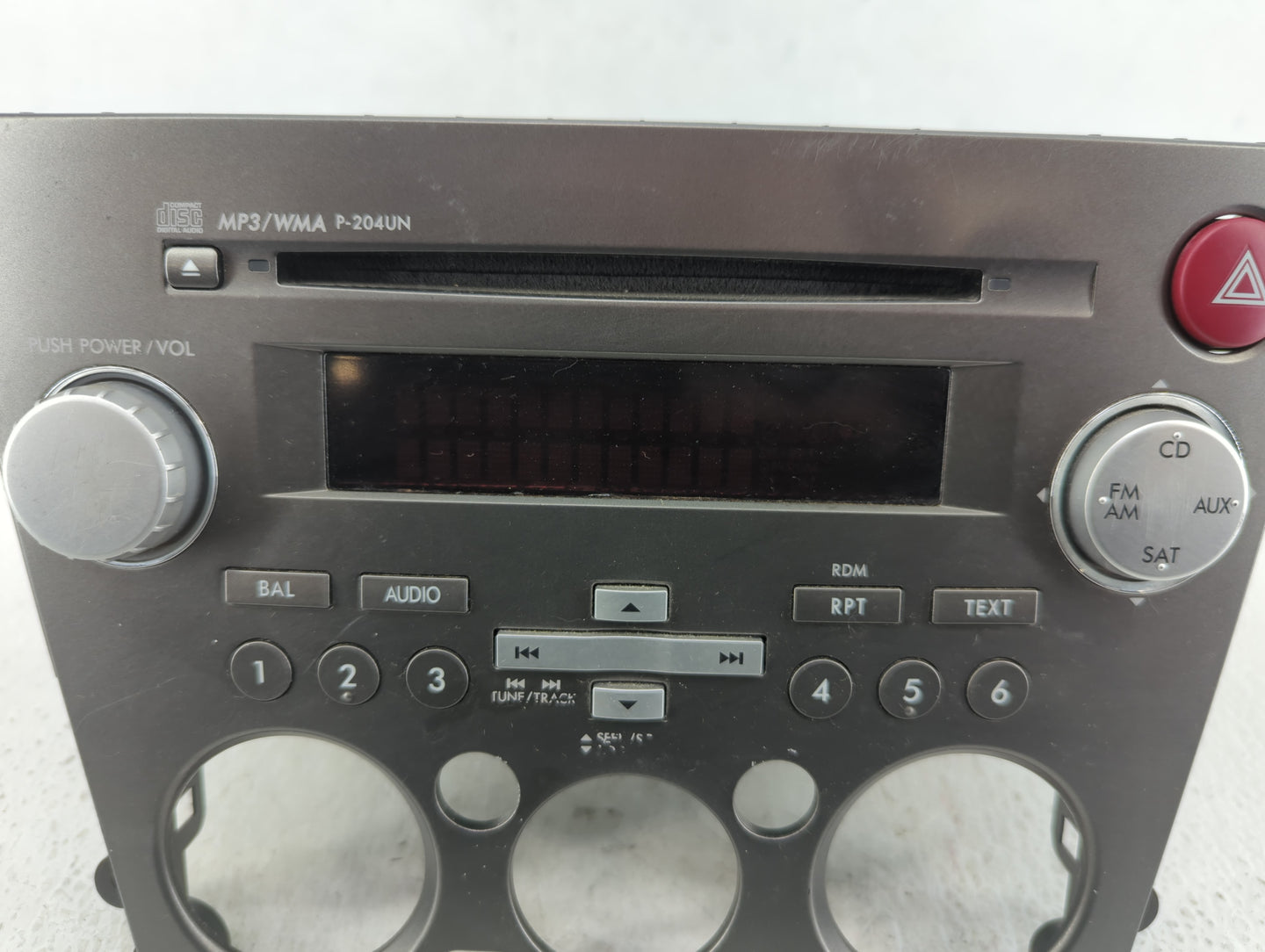 2007-2009 Subaru Legacy Radio AM FM Cd Player Receiver Replacement P/N:86201AG69A Fits Fits 2007 2008 2009 OEM Used Auto Par