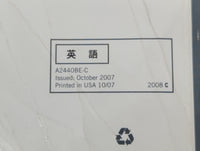 2007 Subaru Legacy Owners Manual Book Guide P/N:A2440BE-C OEM Used Auto Parts - Oemusedautoparts1.com