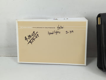 2007 Subaru Legacy Owners Manual Book Guide P/N:MSA5M0704A A2420BE-B OEM Used Auto Parts