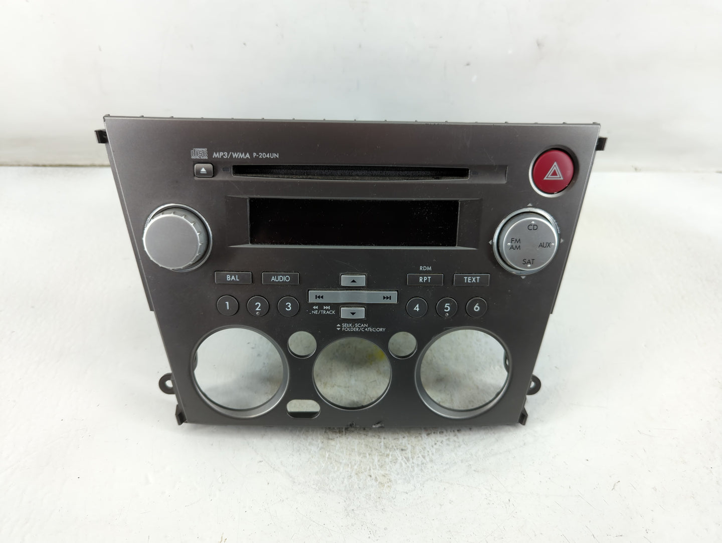 2007-2009 Subaru Legacy Radio AM FM Cd Player Receiver Replacement P/N:86201AG69A Fits Fits 2007 2008 2009 OEM Used Auto Par