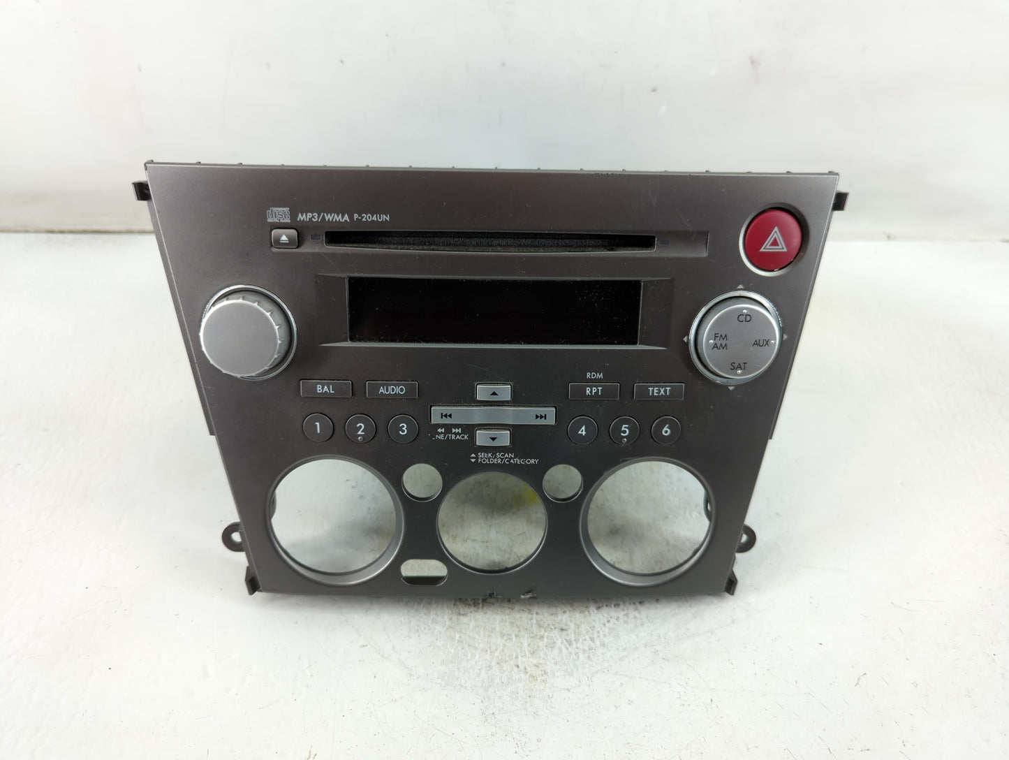 2007-2009 Subaru Legacy Radio AM FM Cd Player Receiver Replacement P/N:86201AG69A Fits Fits 2007 2008 2009 OEM Used Auto Par