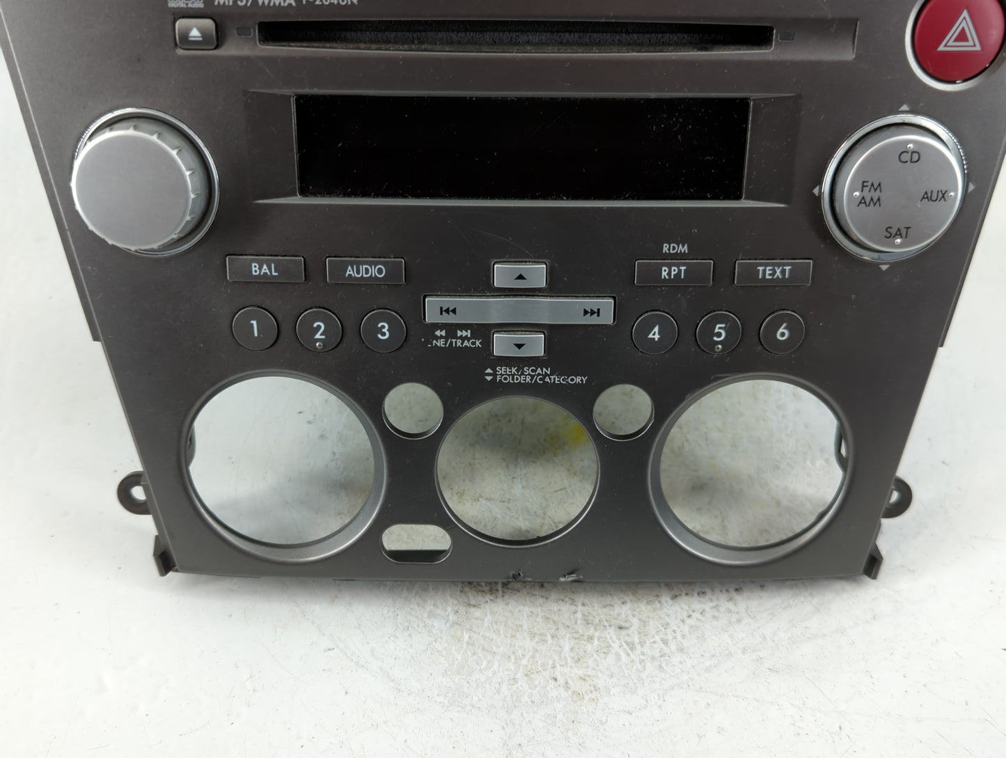 2007-2009 Subaru Legacy Radio AM FM Cd Player Receiver Replacement P/N:86201AG69A Fits Fits 2007 2008 2009 OEM Used Auto Par
