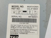 2007-2009 Subaru Legacy Radio AM FM Cd Player Receiver Replacement P/N:86201AG69A Fits Fits 2007 2008 2009 OEM Used Auto Par