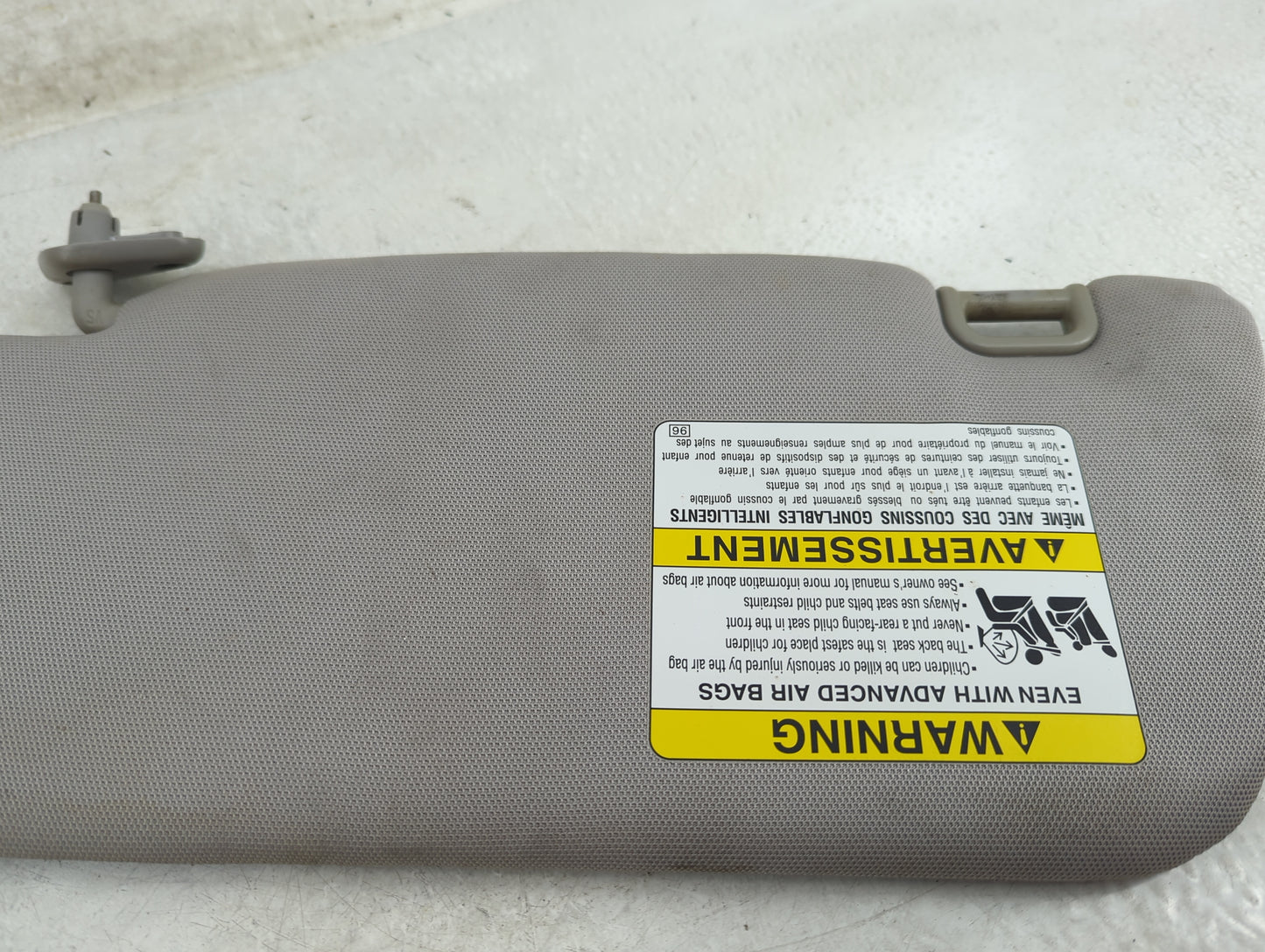 2007 Subaru Wrx Sun Visor Shade Replacement Passenger Right Mirror Fits OEM Used Auto Parts - Oemusedautoparts1.com