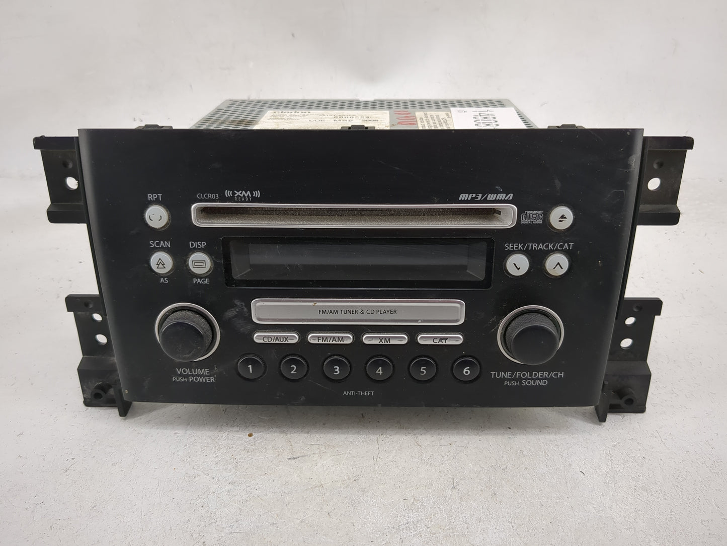 2007 Suzuki Vitara Radio AM FM Cd Player Receiver Replacement P/N:PS-2993D-A 39101-65JL0 Fits OEM Used Auto Parts - Oemuseda