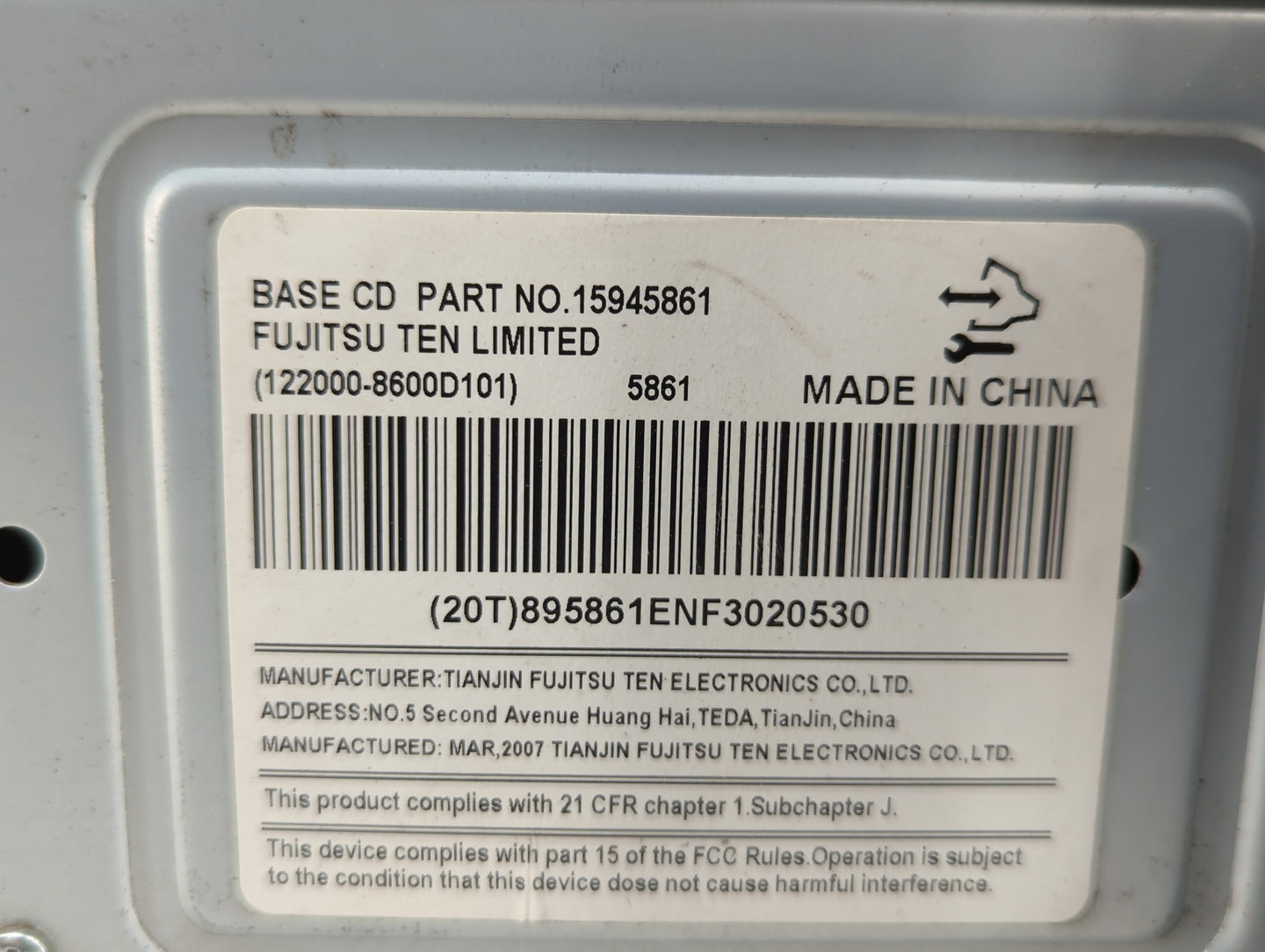 2007-2009 Suzuki Xl-7 Radio AM FM Cd Player Receiver Replacement P/N:15945861 15211251, 25956999 Fits Fits 2007 2008 2009 OE