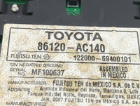 2005-2007 Toyota Avalon Radio AM FM Cd Player Receiver Replacement P/N:86120-AC140 Fits Fits 2005 2006 2007 OEM Used Auto Pa