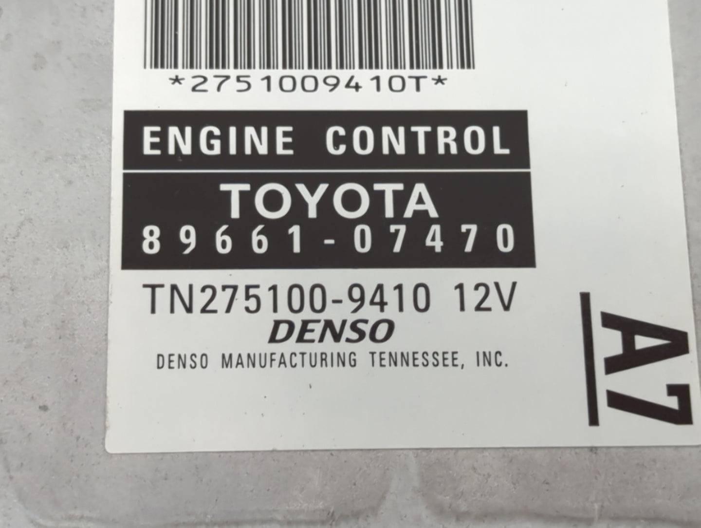2007 Toyota Avalon PCM Engine Control Computer ECU ECM PCU OEM P/N:89661-07470 TN275100-9410 Fits OEM Used Auto Parts - Oemu