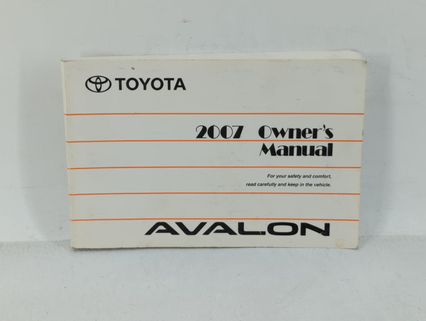 2007 Toyota Avalon Owners Manual Book Guide OEM Used Auto Parts - Oemusedautoparts1.com