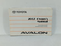 2007 Toyota Avalon Owners Manual Book Guide OEM Used Auto Parts - Oemusedautoparts1.com