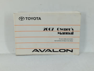 2007 Toyota Avalon Owners Manual Book Guide OEM Used Auto Parts - Oemusedautoparts1.com