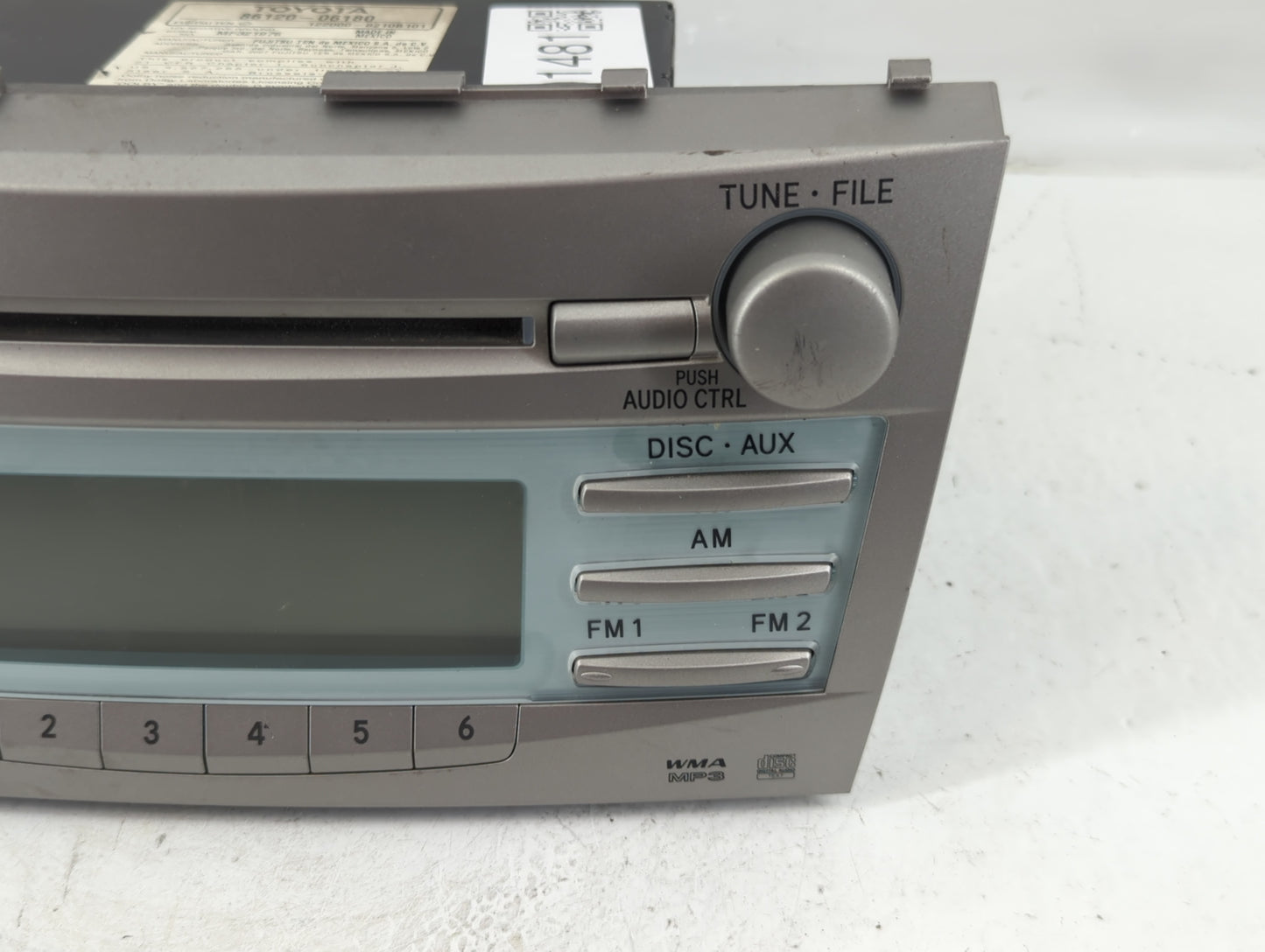2007-2009 Toyota Camry Radio AM FM Cd Player Receiver Replacement P/N:86120-06180 Fits Fits 2007 2008 2009 OEM Used Auto Par