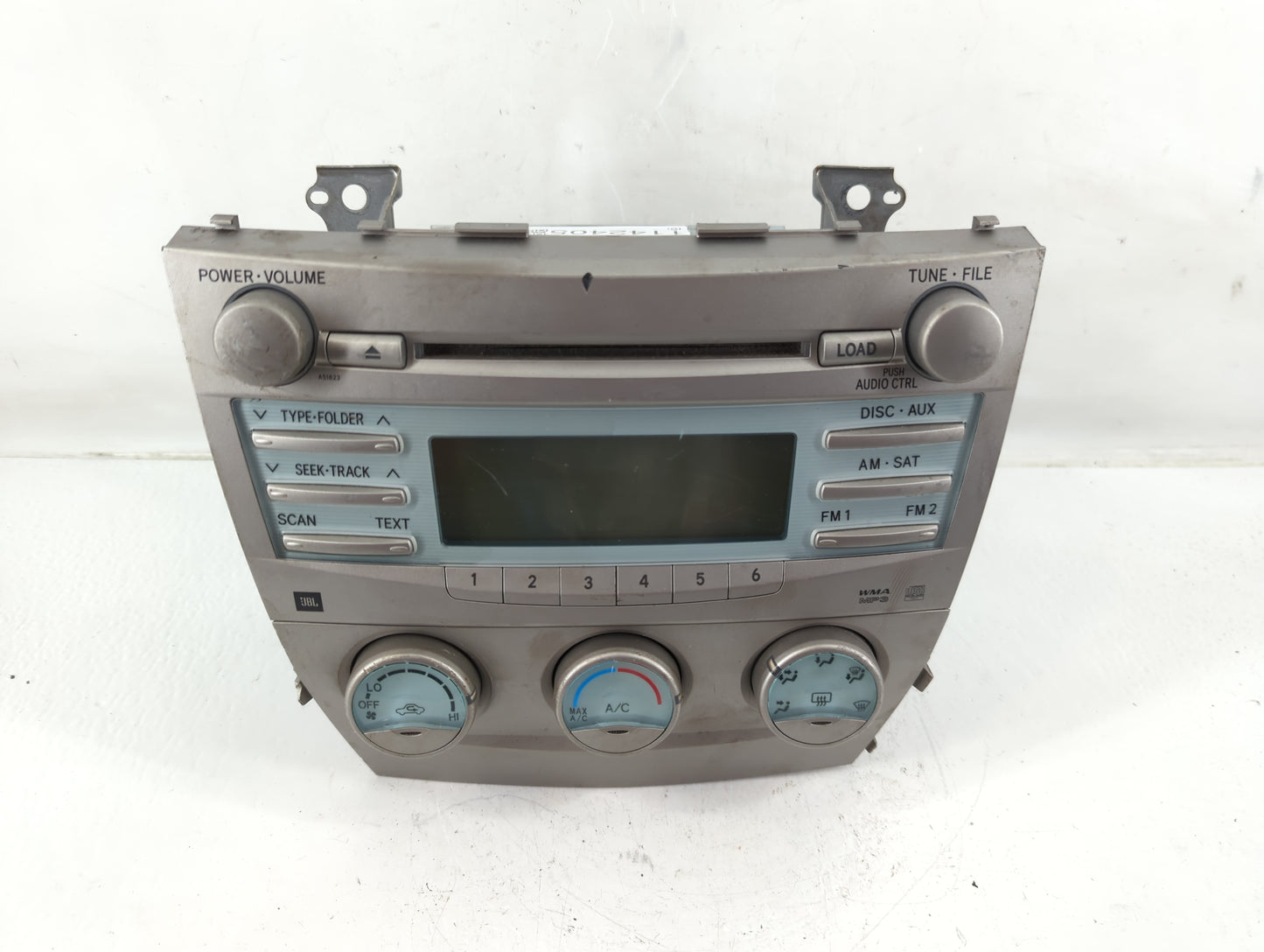 2007 Toyota Camry Radio AM FM Cd Player Receiver Replacement P/N:86120-06190 Fits OEM Used Auto Parts - Oemusedautoparts1.co
