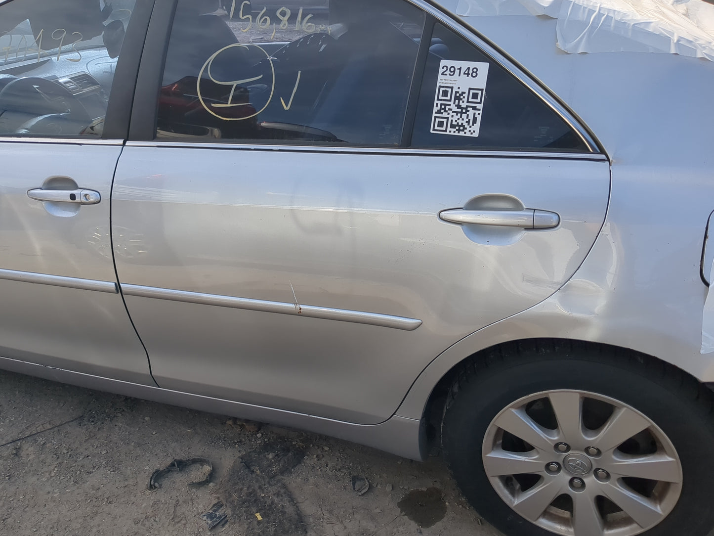 2007-2011 Toyota Camry Driver Rear Door Oem - Oemusedautoparts1.com