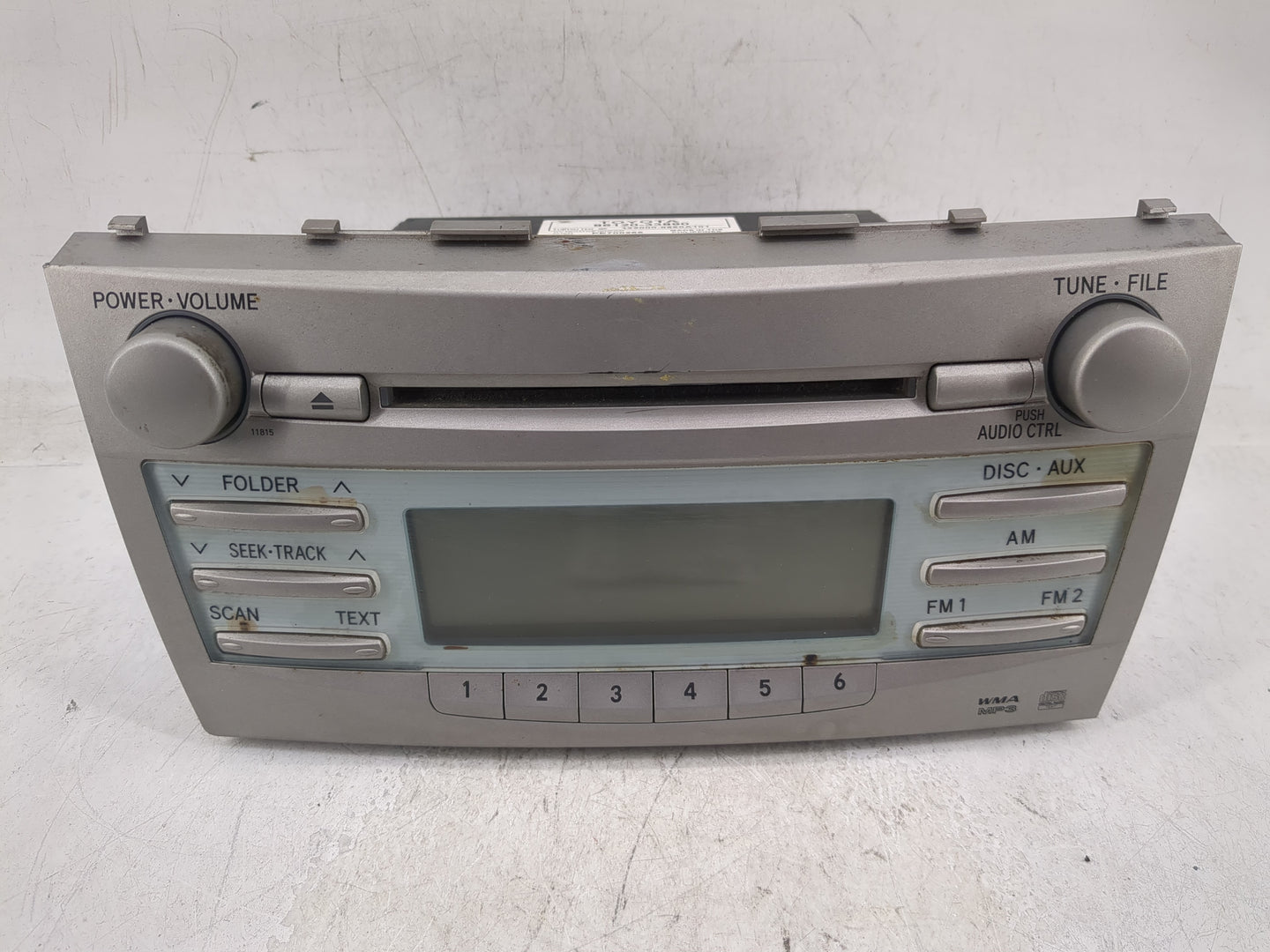 2007-2009 Toyota Camry Radio AM FM Cd Player Receiver Replacement P/N:86120-33890 Fits Fits 2007 2008 2009 OEM Used Auto Par