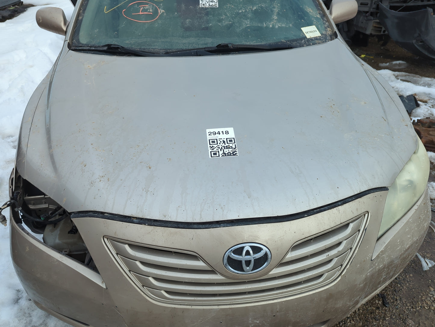 2007-2011 Toyota Camry Hood Oem 1324641 - Oemusedautoparts1.com