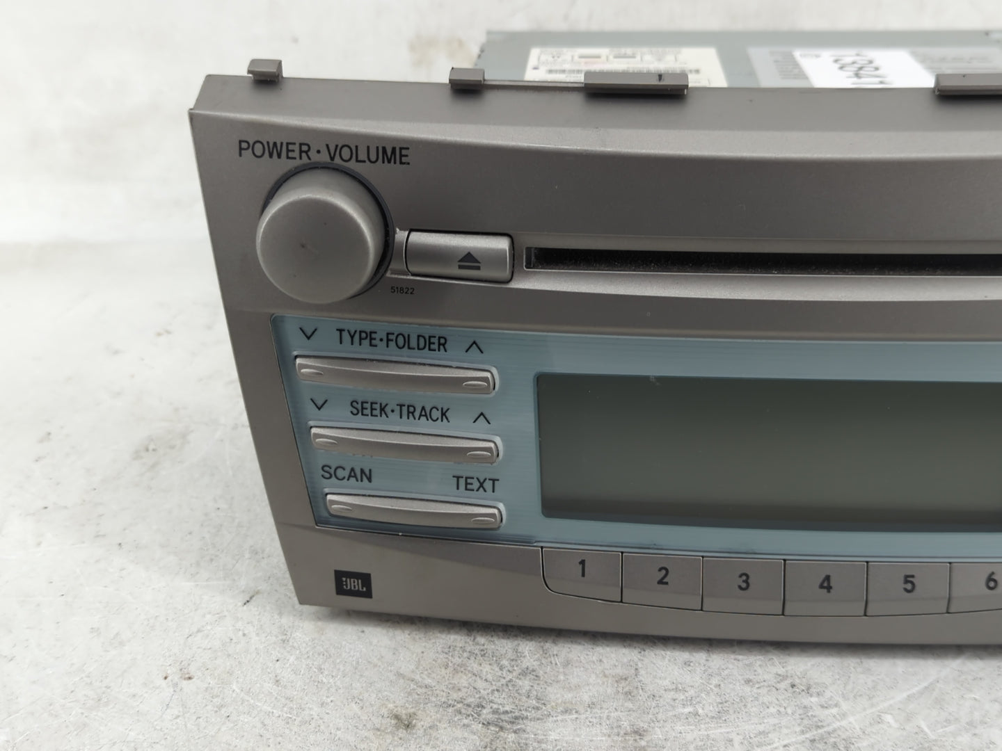 2007-2009 Toyota Camry Radio AM FM Cd Player Receiver Replacement P/N:86120-33A00 Fits Fits 2007 2008 2009 OEM Used Auto Par