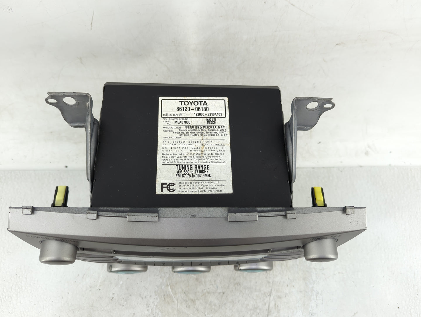 2007-2009 Toyota Camry Radio AM FM Cd Player Receiver Replacement P/N:86120-06180 Fits Fits 2007 2008 2009 OEM Used Auto Par